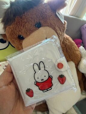 White Miffy Wallet with Red Accents